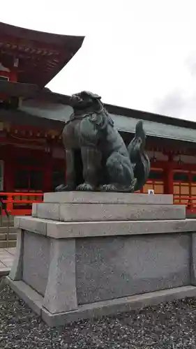 五社神社　諏訪神社の狛犬