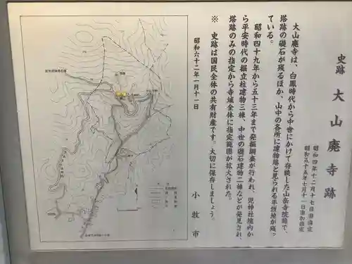 大山寺（廃寺跡）の歴史