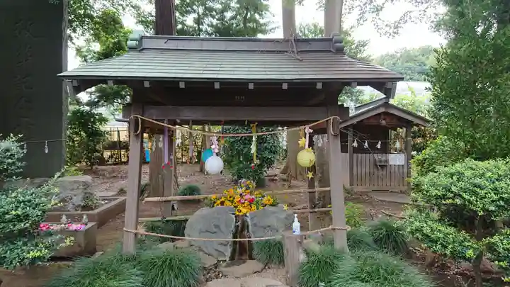 馬場氷川神社の手水舎