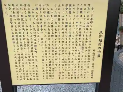 民部稲荷神社(丸広百貨店屋上)の歴史
