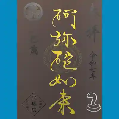 巳年限定御朱印です。黒地に金色の文字がカッコイイです✨