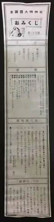本陣狸大明神社のおみくじ
