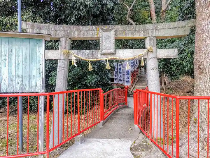 山神社・お福稲荷社・白龍大神の鳥居