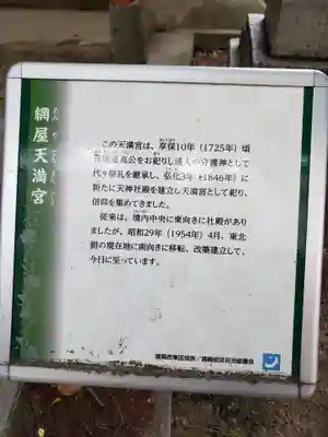 網屋天満宮の歴史