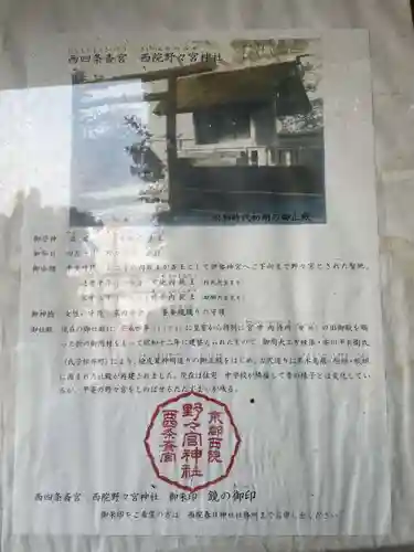 西四条斎宮　西院野々宮神社(春日神社御旅所)(京都府)