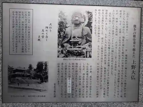 上野大佛の歴史