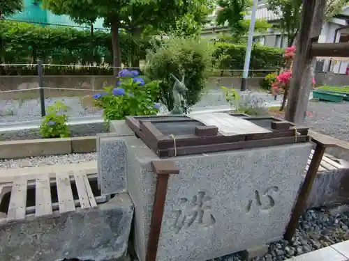 朝日氷川神社の手水