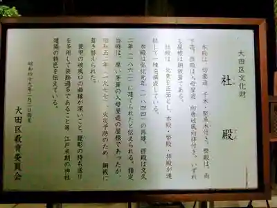久が原東部八幡神社の歴史