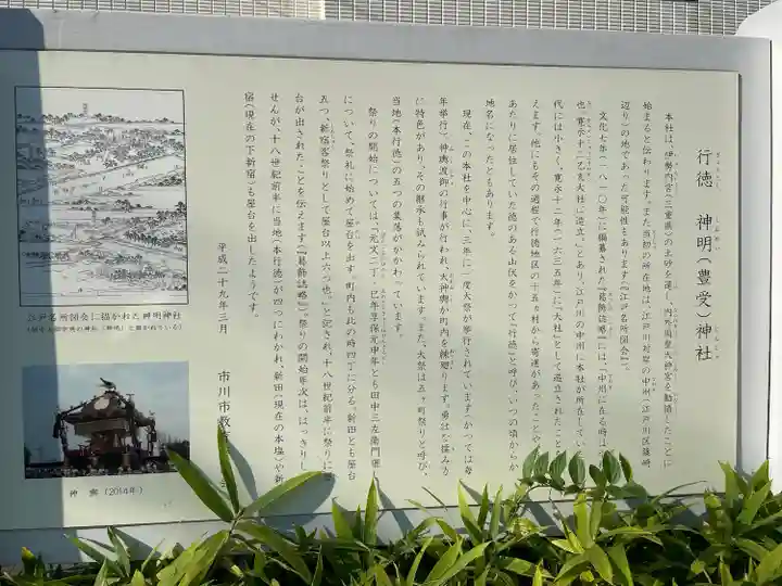 行徳神明神社(豊受神社)の歴史