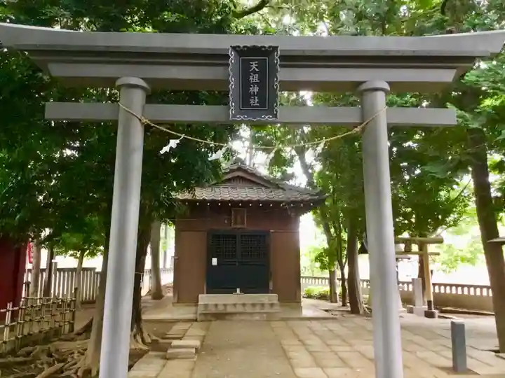 中瀬天祖神社(井草八幡宮境外社)の鳥居