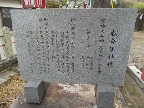 松合年神社の歴史