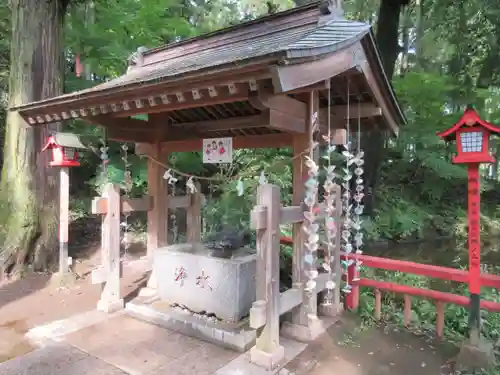 間々田八幡宮の手水舎