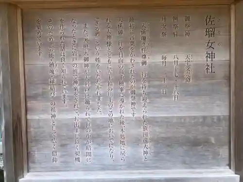 佐瑠女神社（猿田彦神社境内社）の歴史