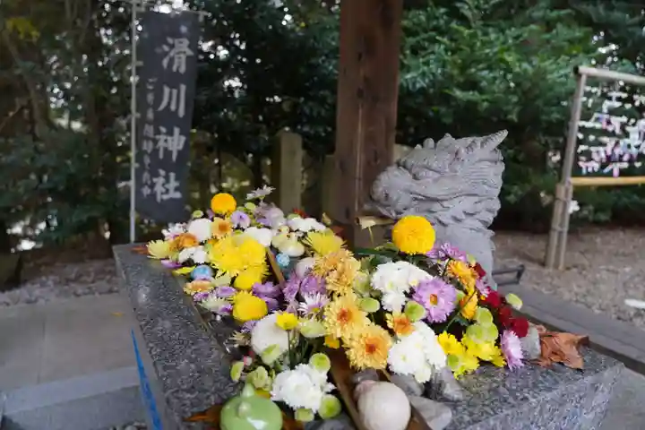 滑川神社 - 仕事と子どもの守り神の手水舎