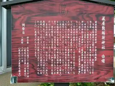 蔵屋敷稲荷神社の歴史