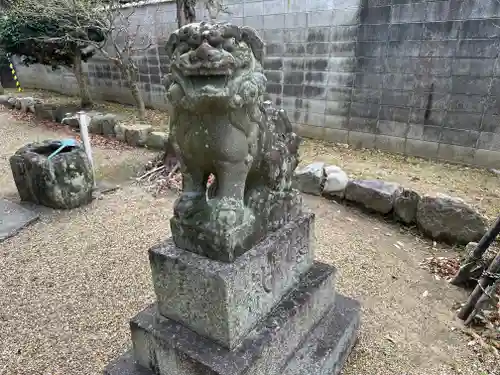 鏡作伊多神社の狛犬