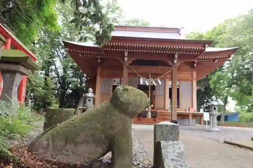 阿久津「田村神社」（郡山市阿久津町）旧社名：伊豆箱根三嶋三社の狛犬