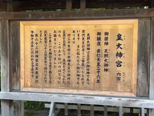 伊勢神宮内宮（皇大神宮）の{uncategorized: "未分類", other: "その他", undefined: "問題あり", building: "その他建物", grave: "お墓", sacred_gate: "鳥居", guardian: "狛犬", statue: "像", buddha: "仏像", history: "歴史", nature: "自然", garden: "庭園", animal: "動物", pagoda: "塔", temizu: "手水舎", mountain_gate: "山門・神門", sanctuary: "本殿・本堂", subordinate: "末社・摂社", art: "芸術", scenery: "景色", jizo: "地蔵", ema: "絵馬", goshuin: "御朱印", omikuji: "おみくじ", items: "授与品その他", amulet: "お守り", goshuincho: "御朱印帳", eats: "食事", festival: "お祭り", votive_dance: "神楽", shichigosan: "七五三参", wedding: "結婚式", experience: "体験その他", initially: "初詣", around: "周辺", anti_infection: "感染症対策"}