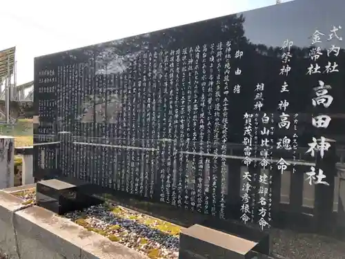 高田神社の歴史