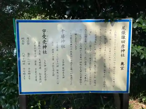 尾張猿田彦神社 奥宮(愛知県)