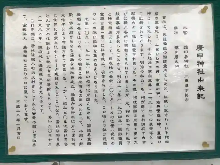 庚申神社の歴史