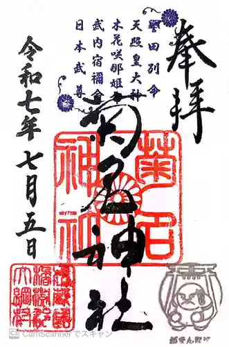 菊名神社の御朱印