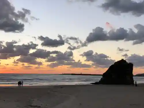 稲佐の浜　弁天島の景色