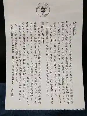 白鬚神社の{uncategorized: "未分類", other: "その他", undefined: "問題あり", building: "その他建物", grave: "お墓", sacred_gate: "鳥居", guardian: "狛犬", statue: "像", buddha: "仏像", history: "歴史", nature: "自然", garden: "庭園", animal: "動物", pagoda: "塔", temizu: "手水舎", mountain_gate: "山門・神門", sanctuary: "本殿・本堂", subordinate: "末社・摂社", art: "芸術", scenery: "景色", jizo: "地蔵", ema: "絵馬", goshuin: "御朱印", omikuji: "おみくじ", items: "授与品その他", amulet: "お守り", goshuincho: "御朱印帳", eats: "食事", festival: "お祭り", votive_dance: "神楽", shichigosan: "七五三参", wedding: "結婚式", experience: "体験その他", initially: "初詣", around: "周辺", anti_infection: "感染症対策"}