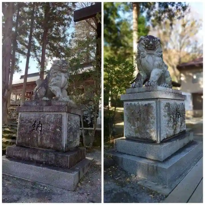 諏訪大社上社前宮の狛犬