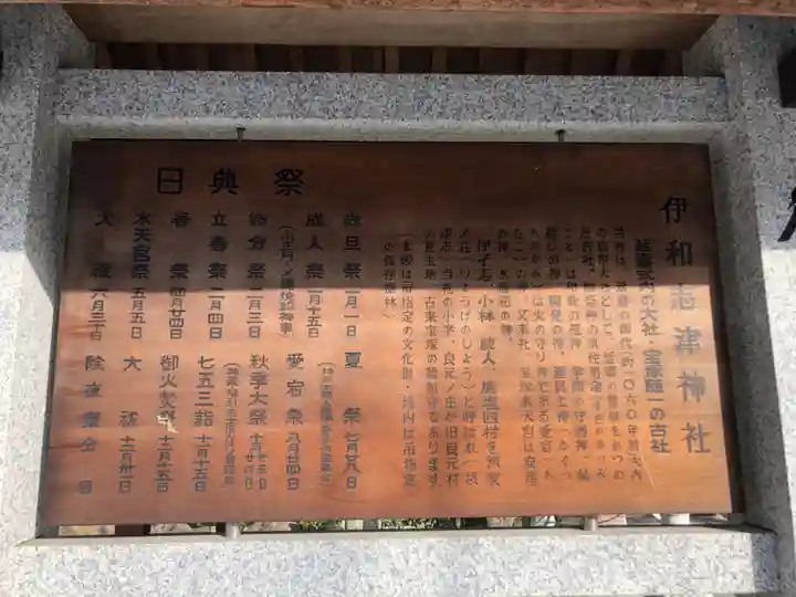 伊和志津神社の歴史