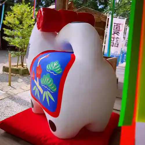 滑川神社 - 仕事と子どもの守り神の狛犬