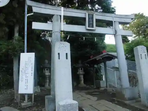 佐江戸杉山神社の鳥居