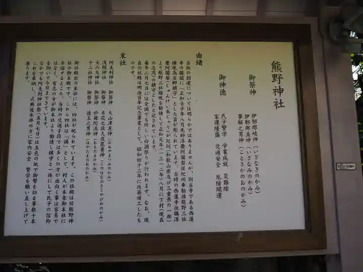 志茂熊野神社の歴史