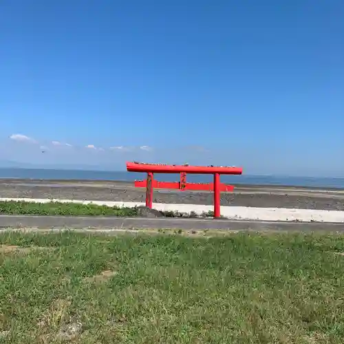 大魚神社の海中鳥居の鳥居