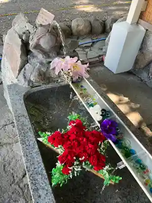 星置神社の手水舎