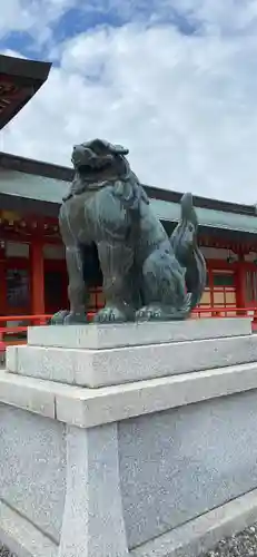 五社神社　諏訪神社の狛犬