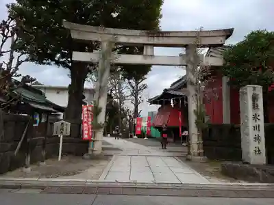 麻布氷川神社の鳥居