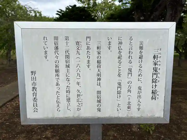三軒家の鬼門除け稲荷(千葉県)