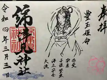 一部綿津見神社の御朱印 2022年03月