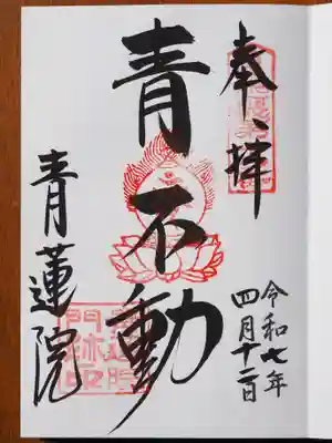 青不動御朱印。