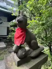 於岩稲荷田宮神社の狛犬