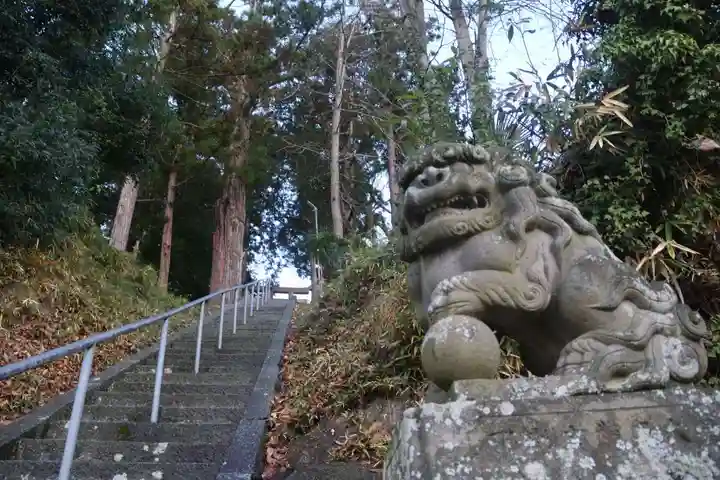 阿久津「田村神社」(郡山市阿久津町)旧社名:伊豆箱根三嶋三社の狛犬