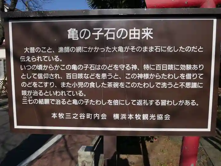 亀の子石神社(亀の子様)の歴史