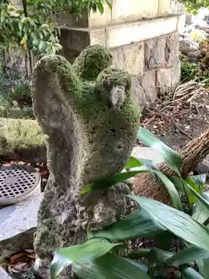 洲嵜神社の狛犬