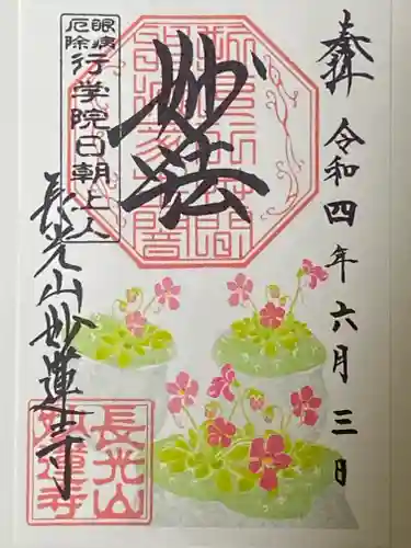 妙蓮寺の御朱印