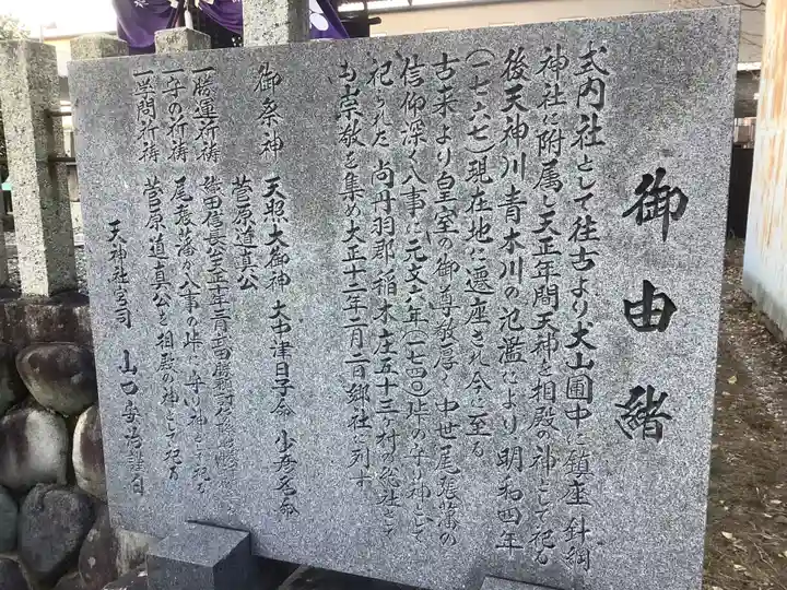 天神社(余坂天神社)の歴史