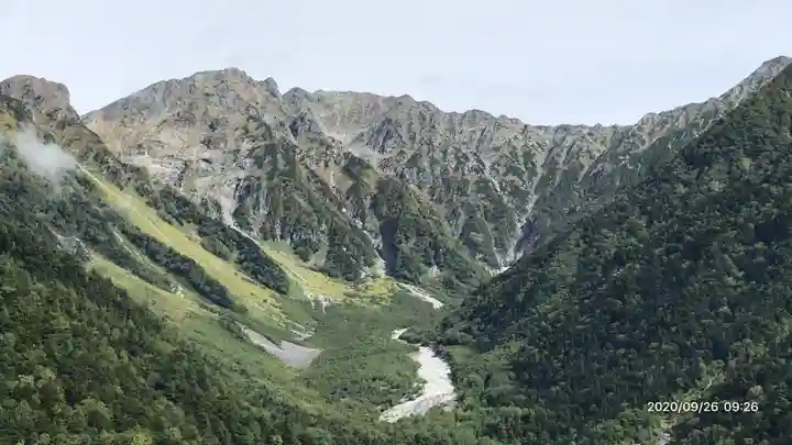 穂高神社奥宮の景色