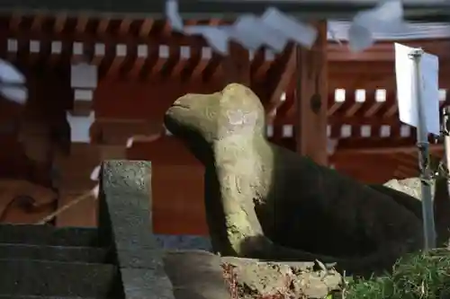 阿久津「田村神社」（郡山市阿久津町）旧社名：伊豆箱根三嶋三社の狛犬