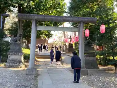 中野氷川神社の鳥居