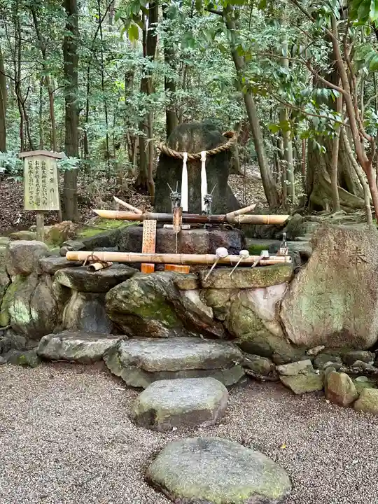 龍田大社の手水舎